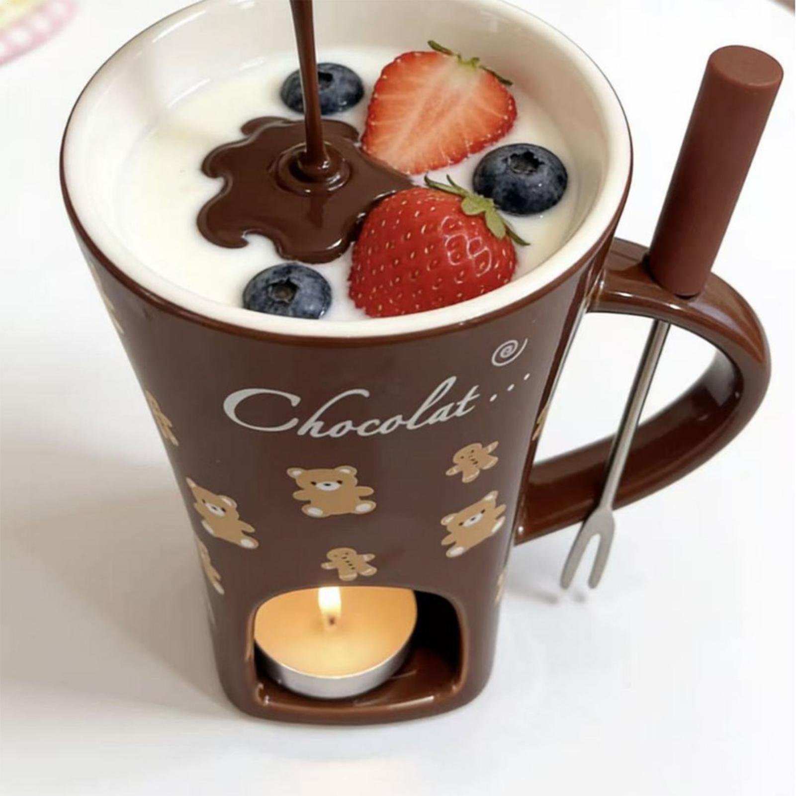 Fondue Pot Ceramic - Chocolade smeltbeker 130ml Persoonlijke chocolade smeltceramische