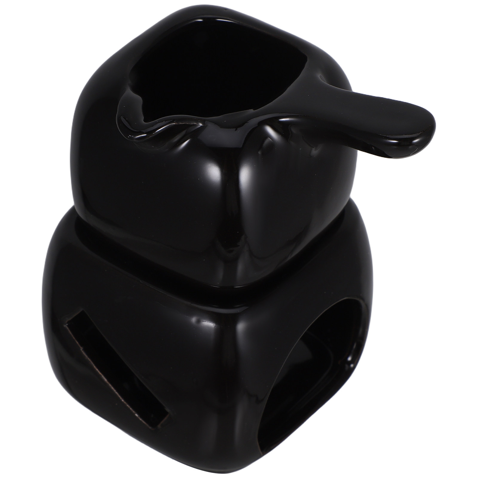 Fondue Pot Ceramic - Keramische fondue chocoladesmeltpot met snelle warmteverdeling,