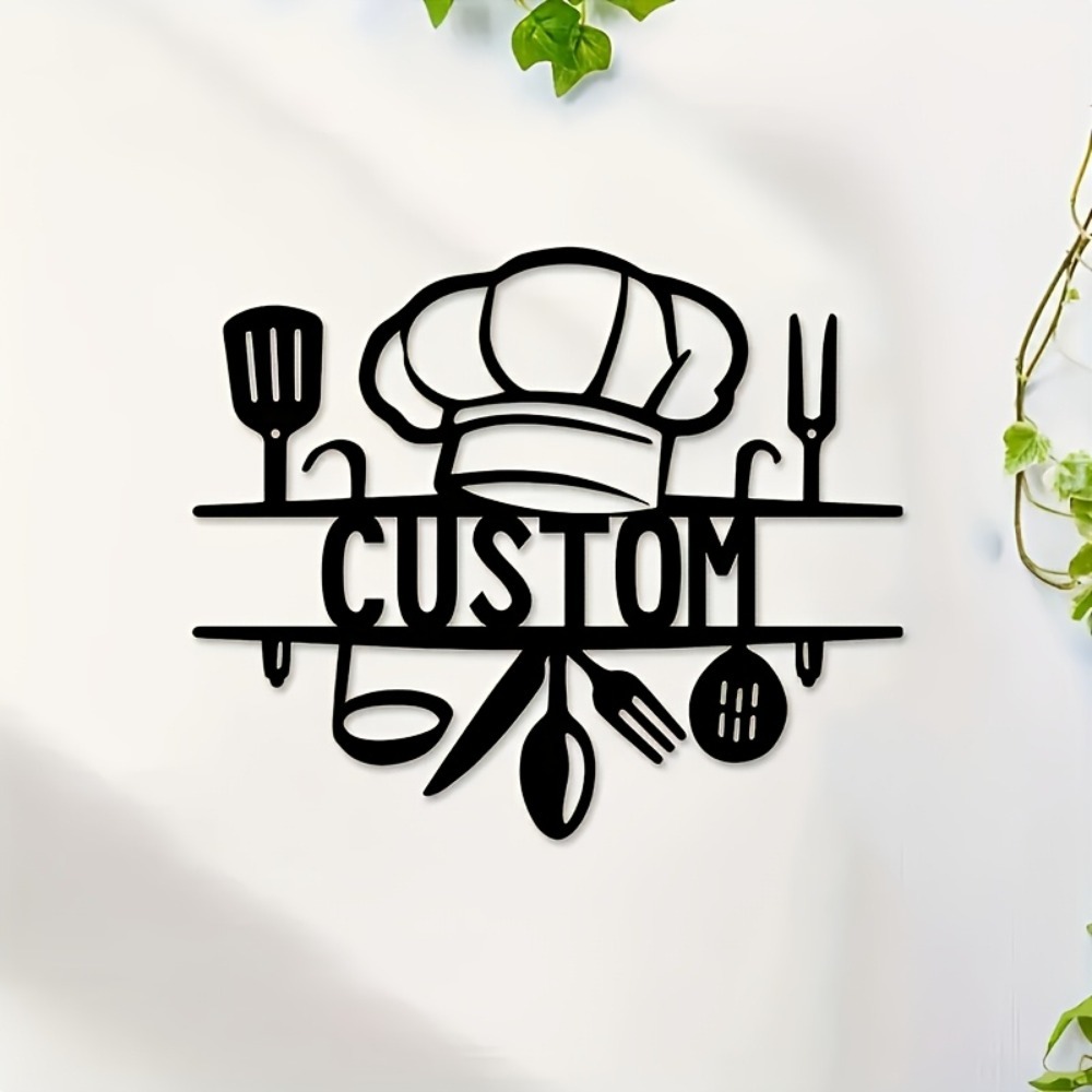 Mom'S Home Cooking - Gepersonaliseerde keukenhulpstukken smeedijzeren wanddecoratie op maat