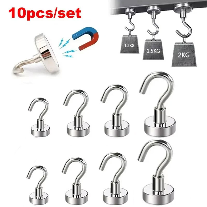 Home Cooking Delivery - 10 STKS Sterke Magneet Haken Multifunctionele