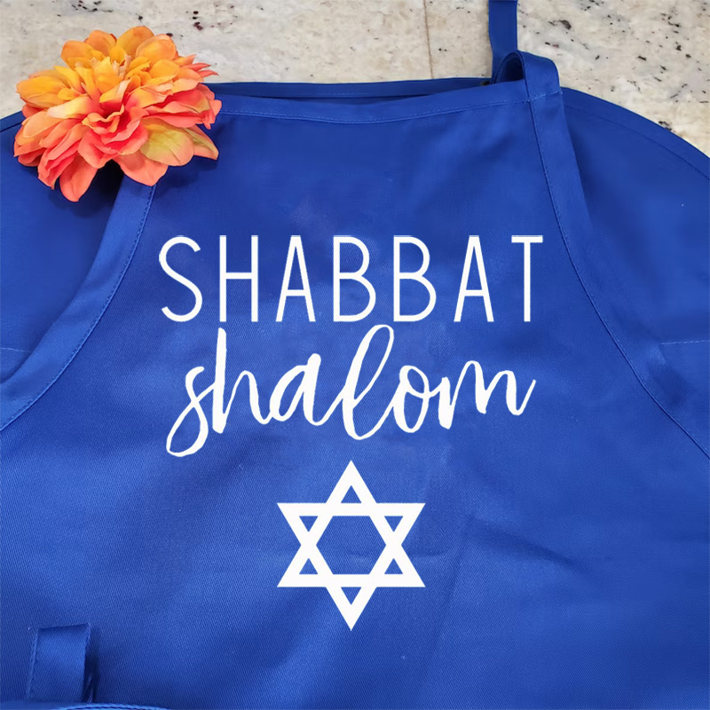 Mom'S Home Cooking - Shabbat Shalom Keukenschort Joodse Judaica Hebreew