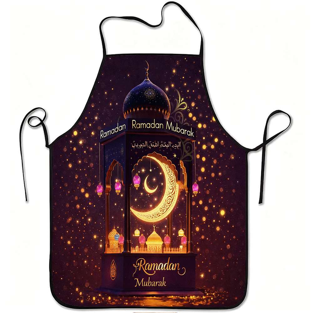 Home Cooking Cafe - 1 stuk islamitische schort met Ramadan-thema,