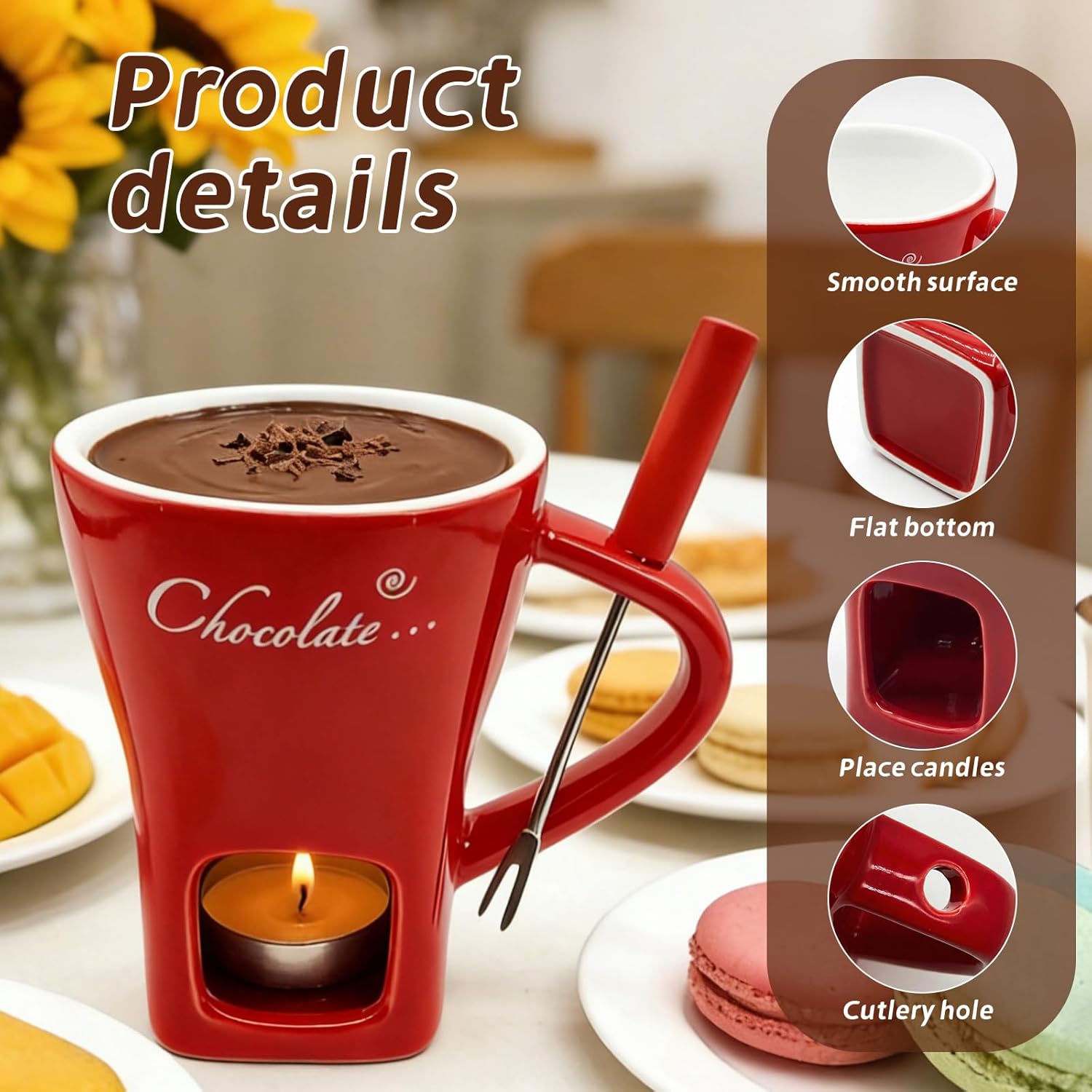 Keramische chocolade smeltfond - Fondue Pot Ceramic recensie en prijs