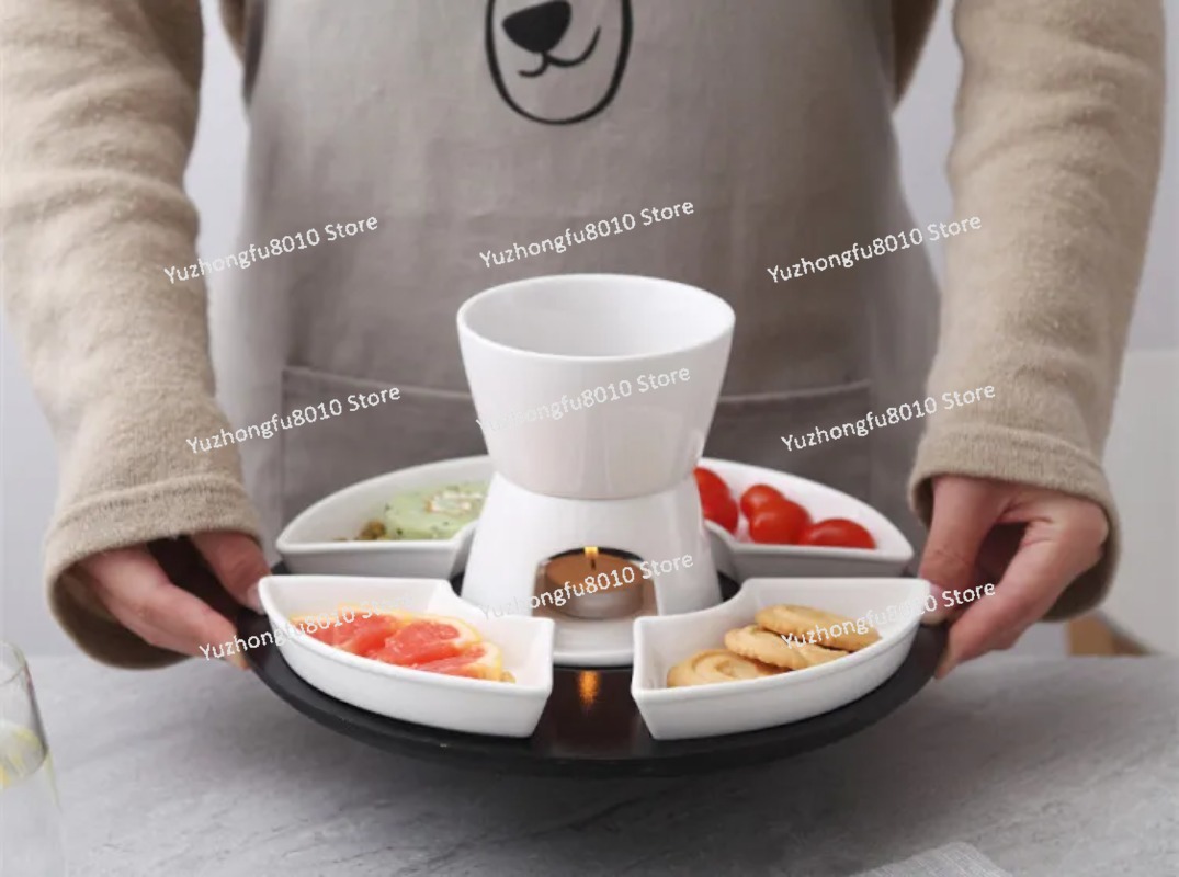 Witte geglazuurde keramische c - Fondue Pot Ceramic recensie en prijs