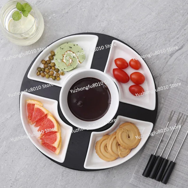 Witte geglazuurde keramische c - Fondue Pot Ceramic recensie en prijs