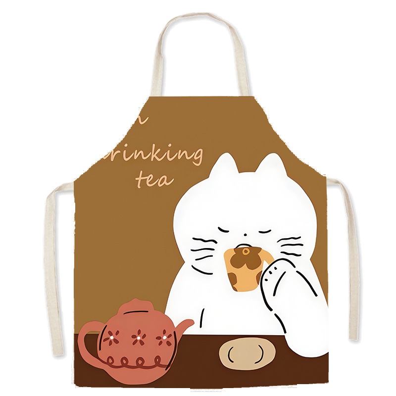 Schattige witte kat bedrukte s - Home Cooking Cafe recensie en prijs