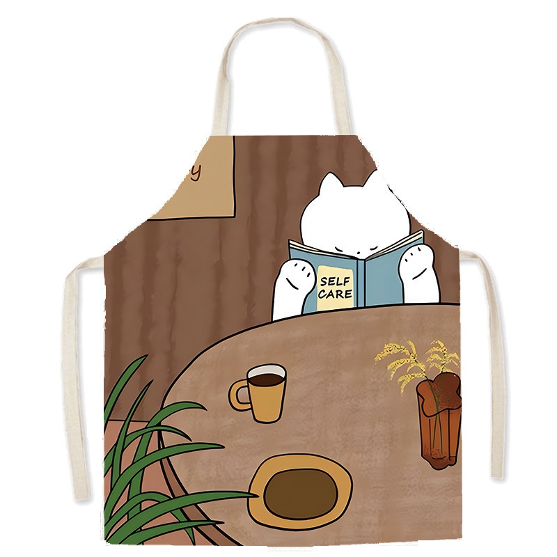 Schattige witte kat bedrukte s - Home Cooking Cafe recensie en prijs