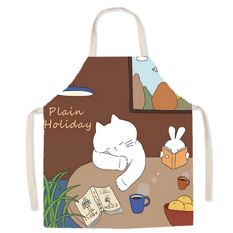 Schattige witte kat bedrukte s - Home Cooking Cafe recensie en prijs