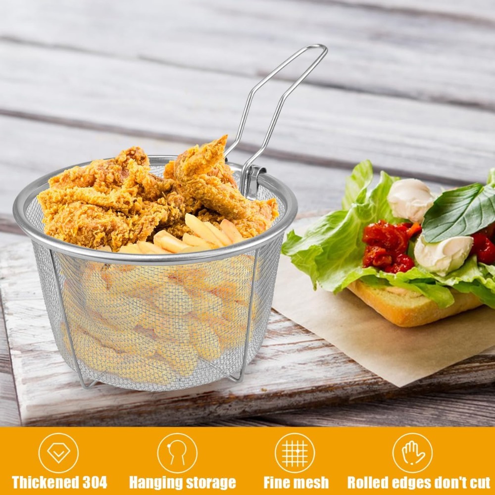 Ronde frituurmand met inklapba - Home Cooking Restaurants recensie en prijs