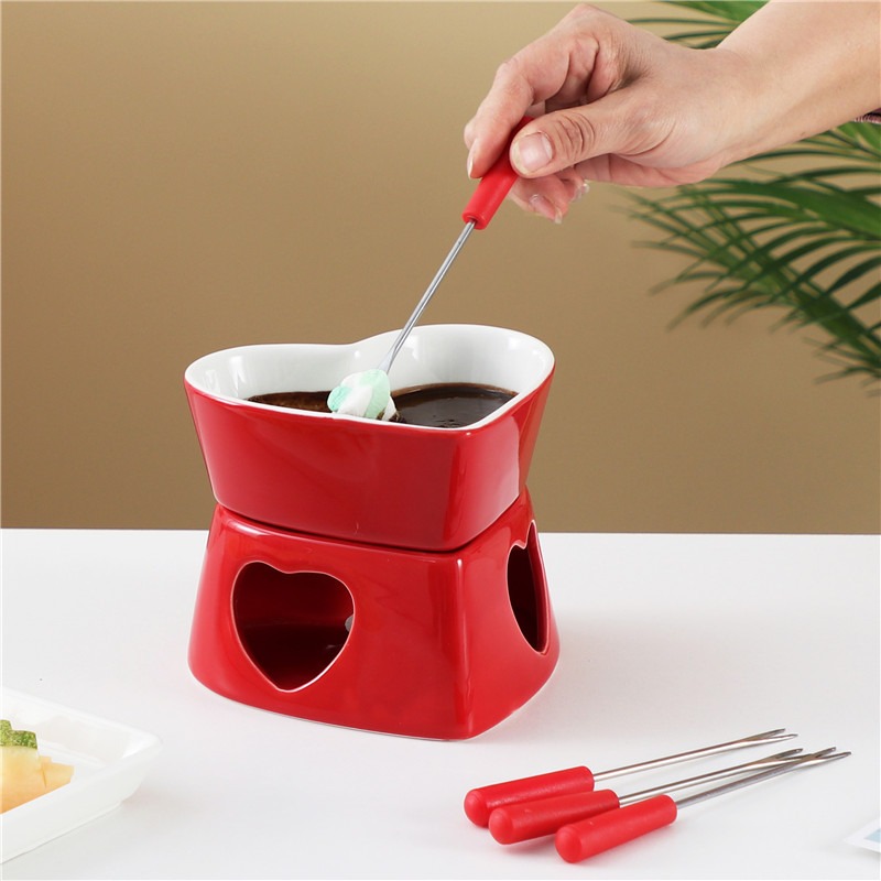320 ml keramische hartvormige  - Fondue Pot Ceramic recensie en prijs