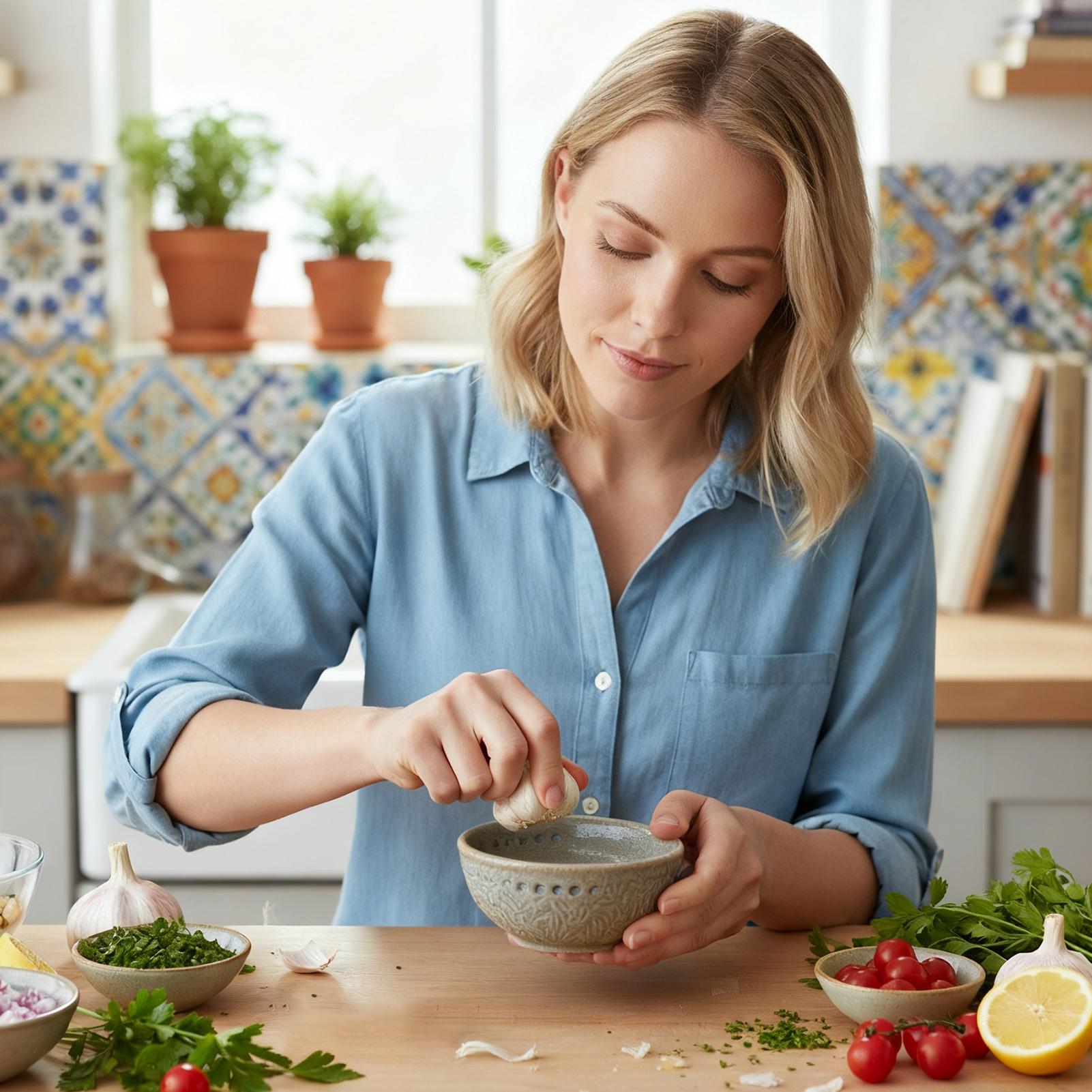 Knoflookplaat Keramische vlees - Home Cooking Meal recensie en prijs